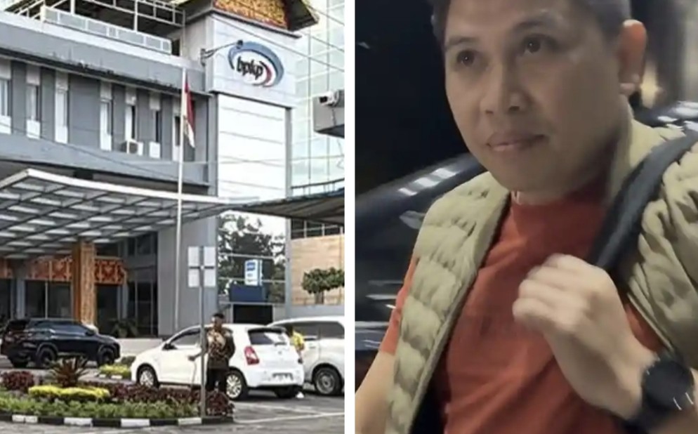 Orang kepercayaan Abdul Wahid, Tata Maulana (kanan) ikut diperiksa KPK di BPKP Riau (foto/ist)